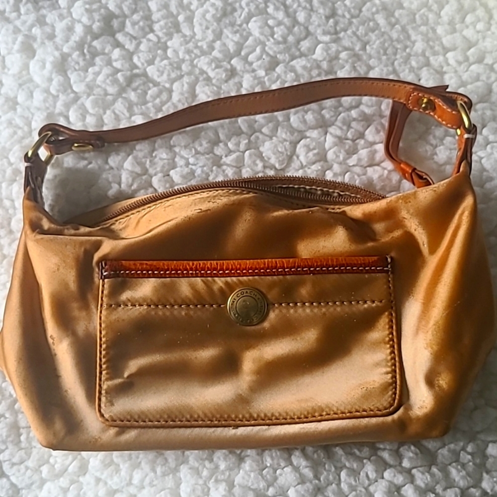 Small Gold Coach Purse